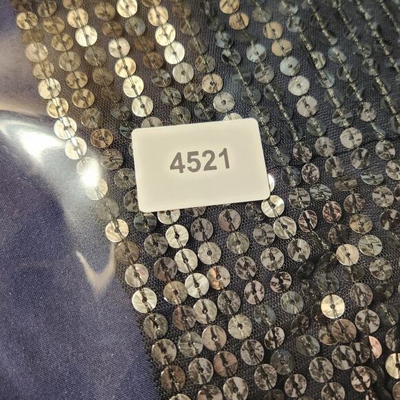 UK Style French Connection Dress Womens Size 4 Navy Blue Sleeveless Faux Sequins - Picture 14 of 14